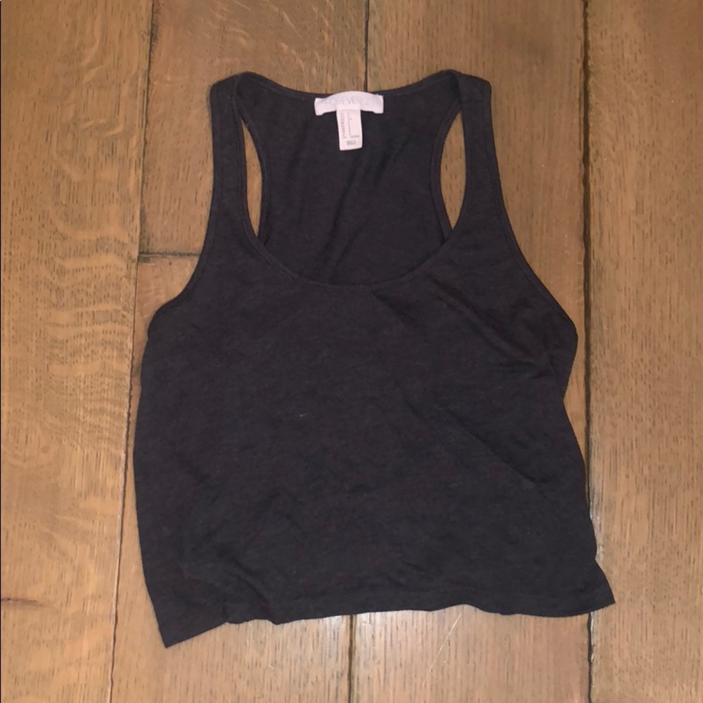 Forever 21 Cropped Gray Tank